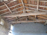 Self catering holidays in France with pool restoration of barn, the frame is good