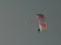 saut en parachute en vendée, vue du ciel