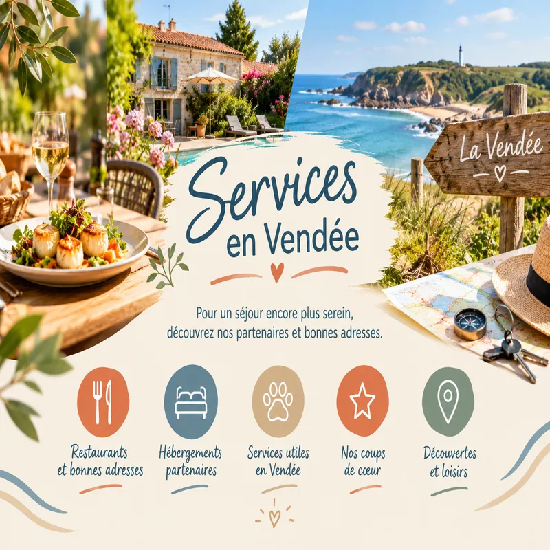 Services en Vendée, les escapades près d' Abélia Gîte Vendée
